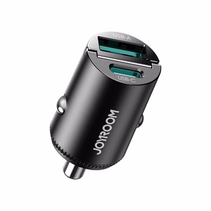 Automobilinis įkroviklis Joyroom JR-CCN18 USB-C/USB-A 65W juodas