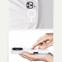 Benks magnetinis Lucid Armor dėklas iPhone 17 baltas (0067) (kamera valdymo mygtukas)