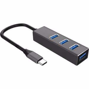 ART adapteris HUB 4in1 Type C HUB USBC-USB3 OEM-C15 juodas