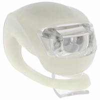 Setty dviračių žibintų silikono rinkinys priekinis baltas + galinis raudonas LR-01