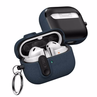 "Tech-Protect" plonas dėklas su kabliuku, skirtas "Samsung Galaxy Buds 3 / 3 FE / 3 Pro" - tamsiai mėlynas