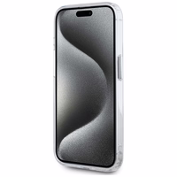 Karl Lagerfeld IML Metalinis Karl Galvos Magnetinis dėklas iPhone 15 Pro Max baltas