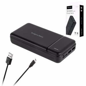 Kruger&Matz išorinė baterija, 30000 mAh, Li-Polymer