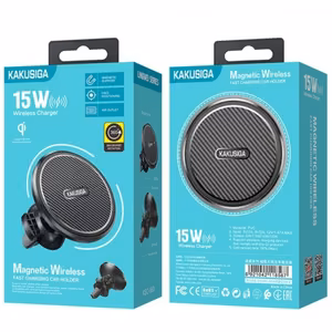 Car Holder Kaku "KSC-560" Black / Wireless charging / (Magnetic / Air Vent Grille)