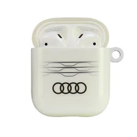 Audi IML geometrinis raštas dėklas AirPods 1 / 2 - baltas