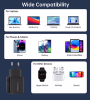 Kroviklis CHOETECH GaN 2xUSB Type-C: 35W, PD