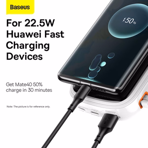 Baseus Qpow su skaitmenine indikacija išorinė baterija su greitu įkrovimu 20000mAh 22.5W QC/PD/SCP/FCP su įmontuotu USB-C kabeliu balta
