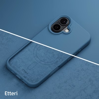 "Etteri" silikoninis magnetinis dėklas "iPhone 16 Plus" 6,7" tamsiai mėlynas