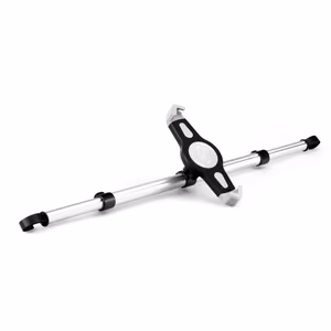 Automobilinis laikiklis dviem galvos atramoms (planšetėms 7"–11") sidabrinis