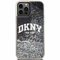 DKNY Liquid Glitter Big Logo dėklas iPhone 12 Pro/12 - juodas
