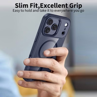 Tech-Protect MagMat MagSafe dėklas telefonui iPhone 17 Pro - skaidrus tamsiai mėlynas