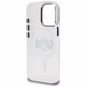Karl Lagerfeld IML Choupette Sketch Logo MagSafe Dėklas iPhone 16 Pro - skaidrus