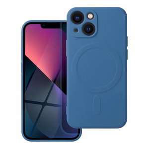 SILICONE MAG COVER dėklas telefonui, suderinamas su MagSafe, IPHONE 13 Mini mėlynas