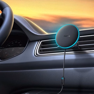 Automobilinis laikiklis Baseus CW01_v2 juodas (15W / Magsafe suderinamas) (magnetinis / oro groteles)