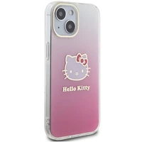 Hello Kitty IML Gradient Electrop Kitty Head dėklas telefonui iPhone 15 - rožinis