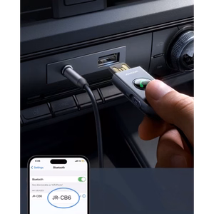 Adapteris Joyroom JR-CB6 pilkas (Įvestis: Bluetooth 5.3 / Išvestis: AUX)