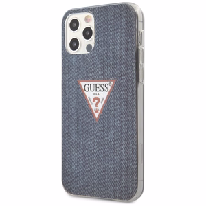 Dėklas telefonui (m) iPhone 12 Pro Max 6.7" - mėlynas/mėlynas kietasis dėklas Jeans Collection