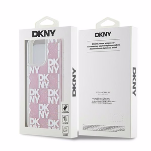 DKNY DKHCP15XLCPEPP iPhone 15 Pro Max6.7" rožinis dėklas Liquid Glitter Multilogo