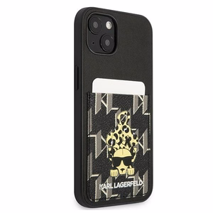 Чехол Karl Lagerfeld Karlimals Cardslot для iPhone 13 — чёрный
