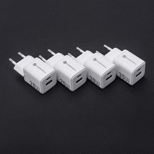 FORCELL F-ENERGY Mini GaN III VT-35C kelioninis įkroviklis su 1 x Type C + 1x USB A lizdais, PD QC4.0 35W baltas