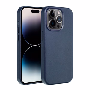 Dėklas Leather Mag Cover (MagSafe) skirtas iPhone 16 Plus mėlynas