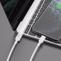 Dudao L6X USB-C - Lightning PD 20W 1m kabelis - baltas