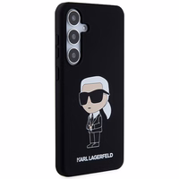 Karl Lagerfeld silikoninis Ikonik dėklas telefonui Samsung Galaxy S24 - juodas
