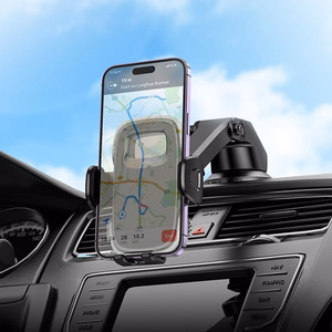 HOCO automobilinis laikiklis priekinio stiklo / centrinės konsolės H15 tamsios nakties juodas