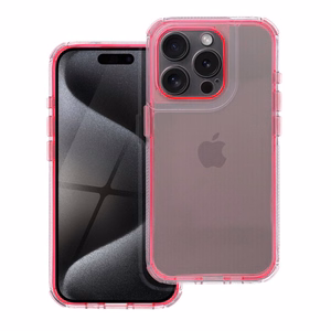 MATRIX skaidrus dėklas telefonui IPHONE 13 rožinis