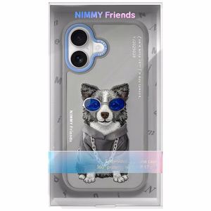 Nimmy Glasses Cool nag dėklas telefonui iPhone 17 - pilkas