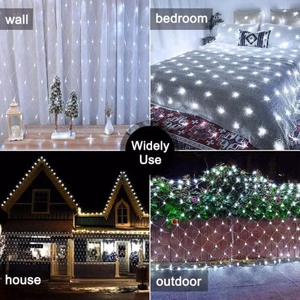 LED užuolaida (240 lempučių) 3M x 3M šaltai balta