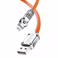 USB Kabelis Dudao "L24AL" (180' kampu) oranžinis "Lightning" 100cm (iki 30W)