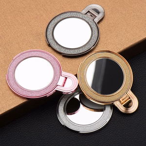 Telefono stovas CIRCLE MIRROR – lipnus – juodas