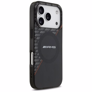 Mercedes AMG IML Double Layer Rhombs dėklas, skirtas iPhone 18 Pro / 17 Pro, suderinamas su MagSafe – juodas ir raudonas