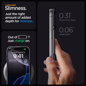 Spigen Liquid Crystal Mag Magnetinis dėklas iPhone 16 Pro - skaidrus