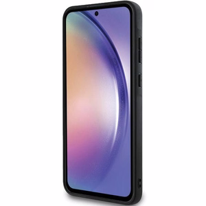 Hello Kitty Metal Logo Kitty Head dėklas telefonui skirtas Samsung Galaxy A55 - juodas