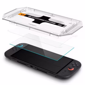 Spigen Glas.Tr "EZ FIT" grūdintas stiklas 2 vnt komplektas Nintendo Switch 2 - Skaidrus