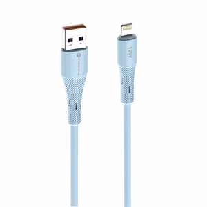 FORCELL F-ENERGY C343 kabelis USB A į Lightning 2,4A 12W Silikoninis 1 m mėlynas