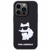Karl Lagerfeld KLHCP14L3DRKHNK iPhone 14 Pro 6.1" Kietasis dėklas (m) - juodas (m) Rubber Choupette 3D