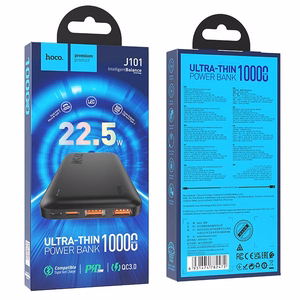 Išorinė baterija (f) Hoco 10000 mAh PD QC 3A 22,5W J101 juoda
