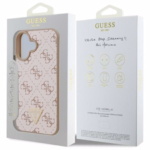 Guess naujas 4G trikampis dėklas telefonui iPhone 16 - balta