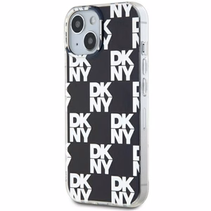 DKNY IML languotas mono raštas dėklas telefonui iPhone 15 Plus / 14 Plus - juodas