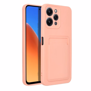 Kortelių dėklas telefonui XIAOMI Redmi 12 4G rožinis