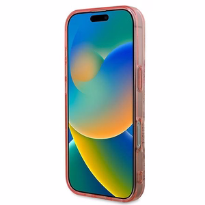Guess IML Gėlių ir Tonalinių Ratų Magnetinis dėklas iPhone 16 Pro Max - rožinis