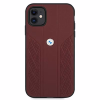 BMW odinis perforuotas dėklas telefonui iPhone 11 / Xr - raudonas
