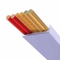 "Baseus Bright Mirror 3", USB "3-in-1" kabelis, skirtas "micro USB" / USB-C / "Lightning" 66 W / 2A 1,1 m (violetinės spalvos)