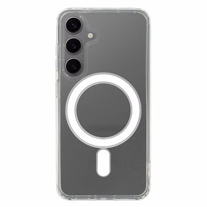 Akrilinis magnetinis dėklas telefonui Samsung Galaxy S25 permatomas