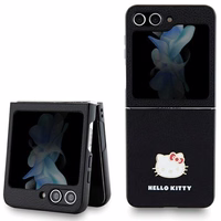 Hello Kitty Metal Logo Kitty Head dėklas Samsung Galaxy Z Flip 5 - juodas