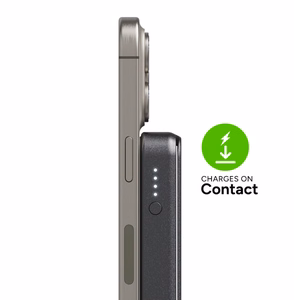 mophie Essentials Magnetic belaidė nešiojama baterija 10000 mAh, juoda