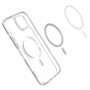 Spigen Ultra Hybrid magnetinis dėklas su MagSafe, skirtas iPhone 14 Plus – skaidriai pilkas